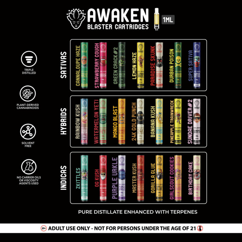 Awaken 1ml Menu